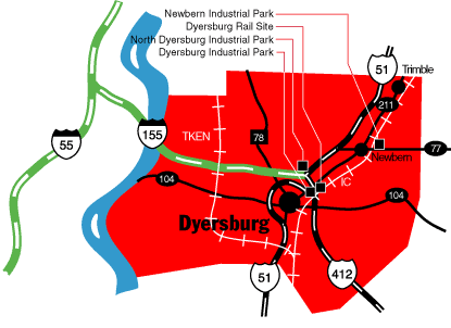 Dyer County | Map